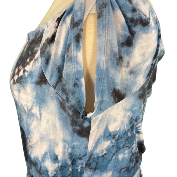 Torrid Blue Tie Dye Off The Shoulder Super Soft Knits Culotte Jumpsuit - Picture 14 of 15